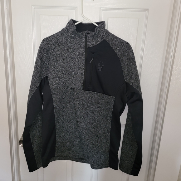 Gray and Black Quarter-Zip Pullover - Picture 1 of 5